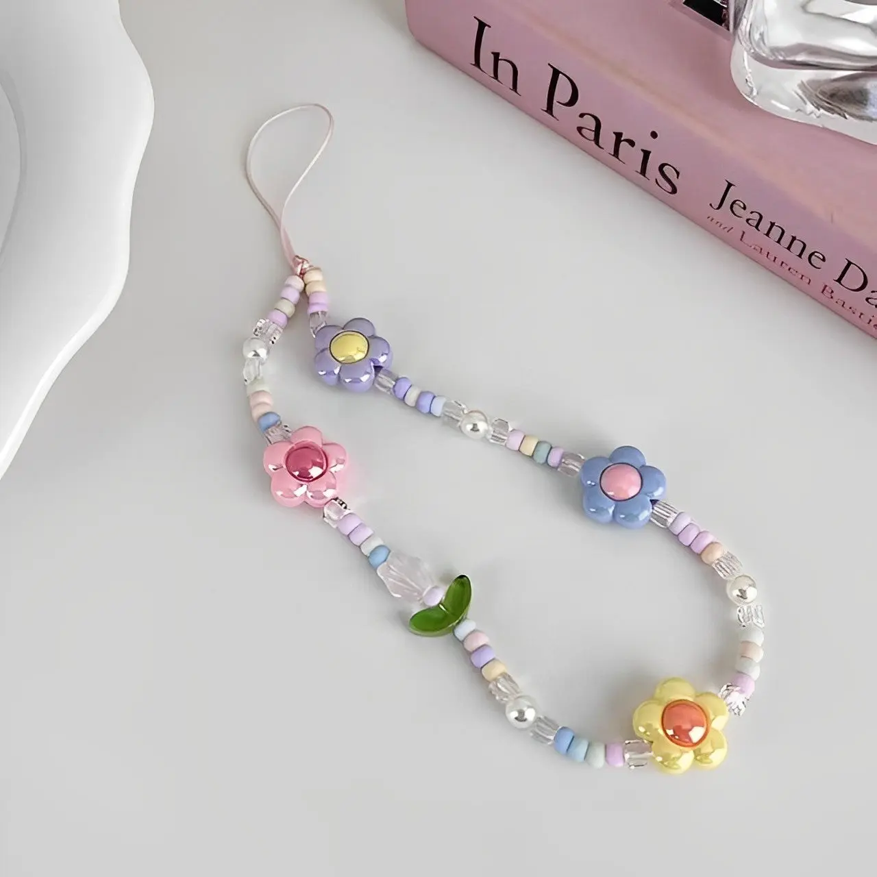 Sunflower Charm Beads Keychain