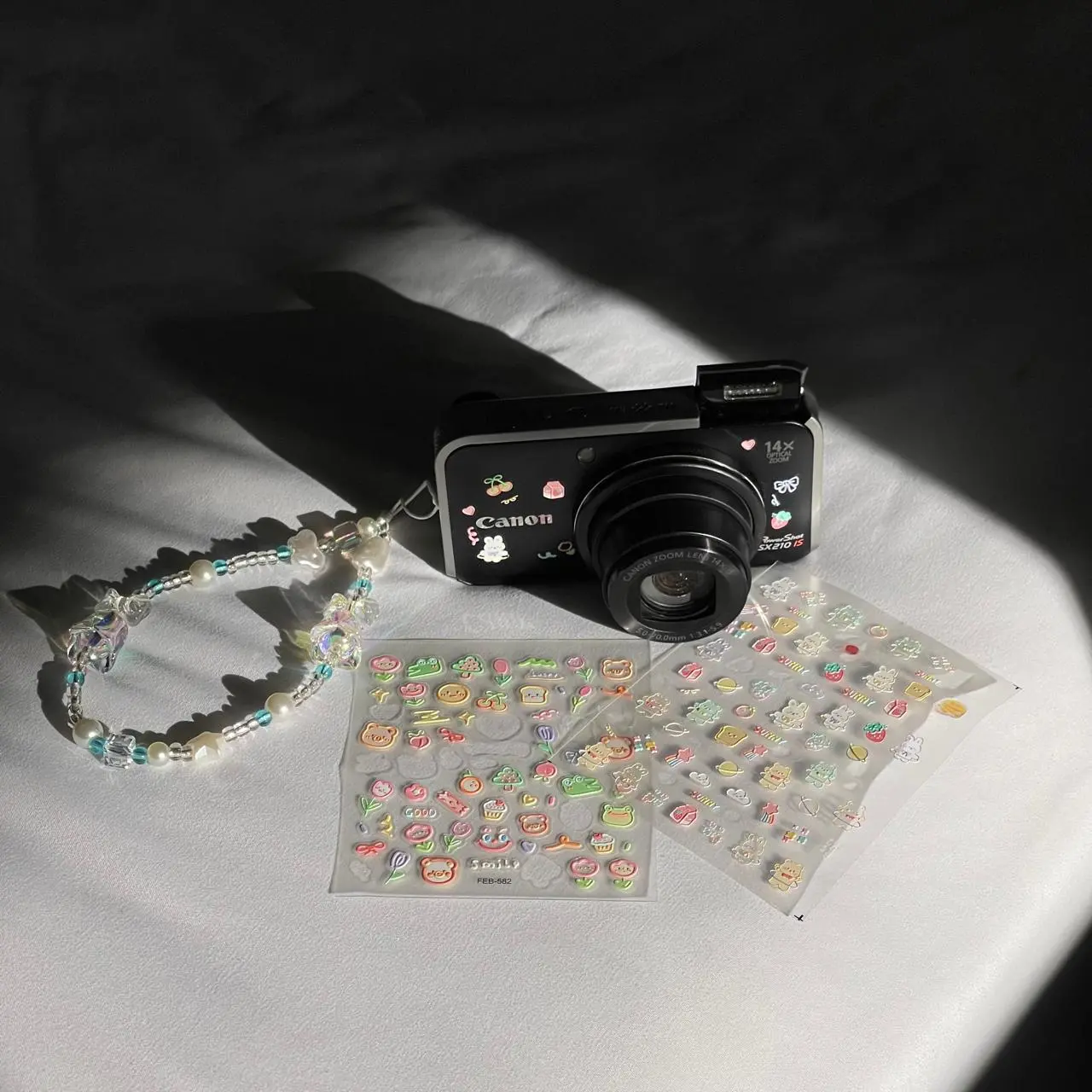 Cute Flower Bear Camera Sticker